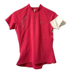 PEARL IZUMI Jersey Women's Pink white Elite Cycling shirt lightweight Pro Medium